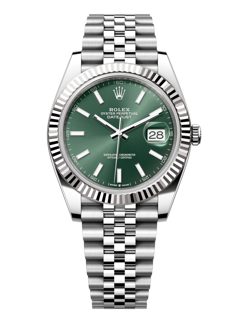 Rolex Datejust 41mm Stainless Steel 126334 Mint Green Jubilee