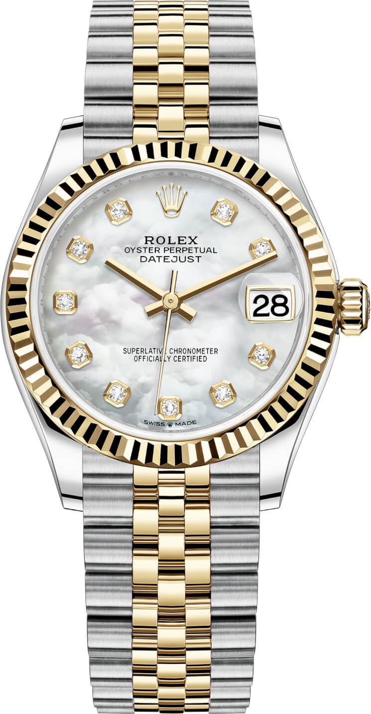 Datejust 31mm Stainless Steel and Yellow Gold 278273 MOP Diamond Jubilee