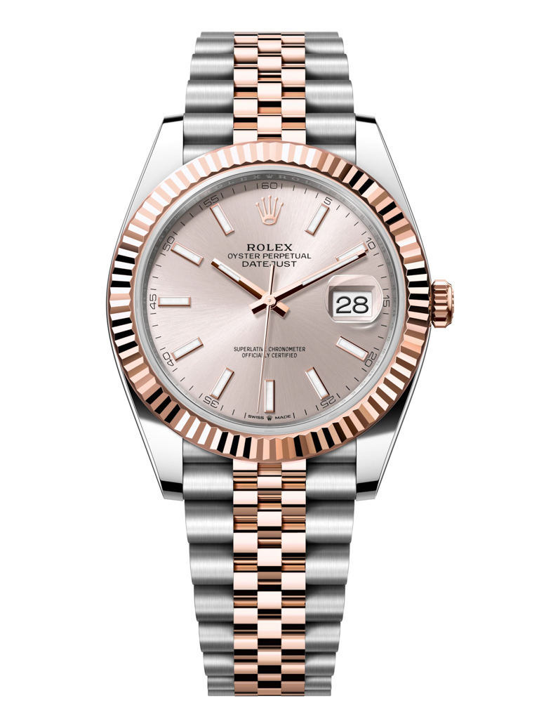 Rolex Datejust 41mm Steel and Everose Gold 126331 Sundust Index Jubilee