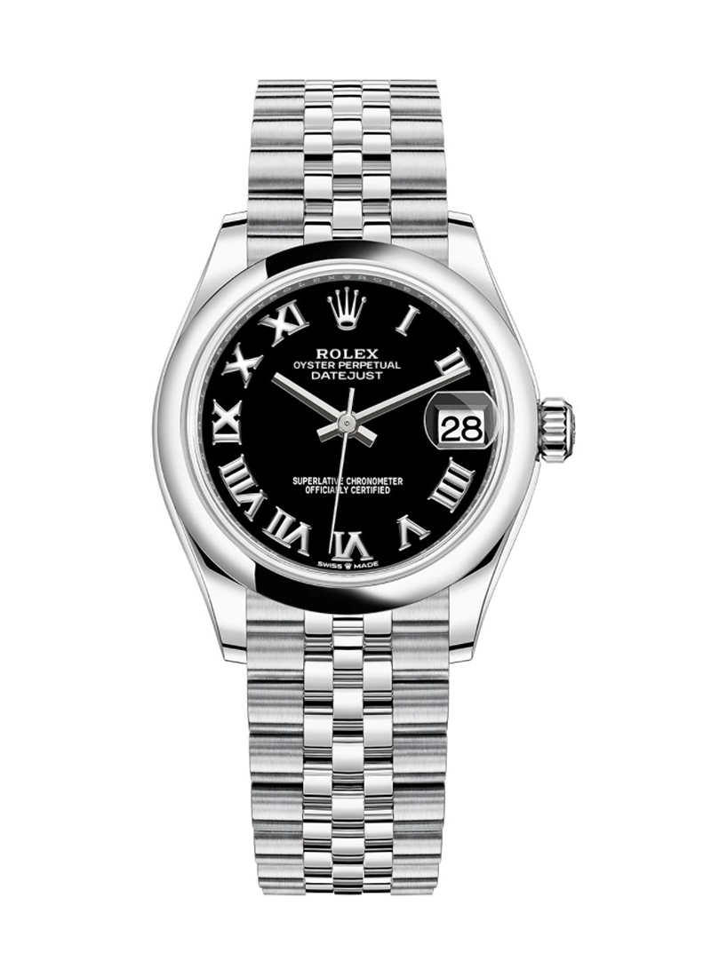 Datejust 31mm Stainless Steel 278240 Black Roman Jubilee