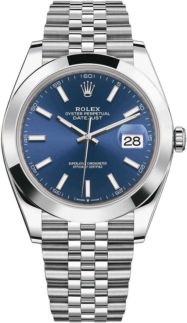 Datejust 41mm Stainless Steel 126300 Blue Index Jubilee