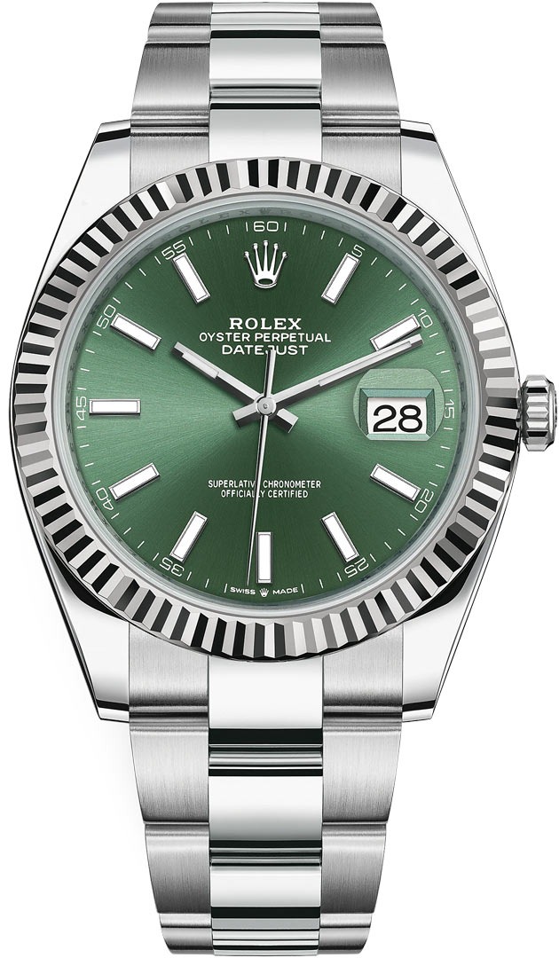 Datejust 41mm Stainless Steel 126334 Mint Green Oyster
