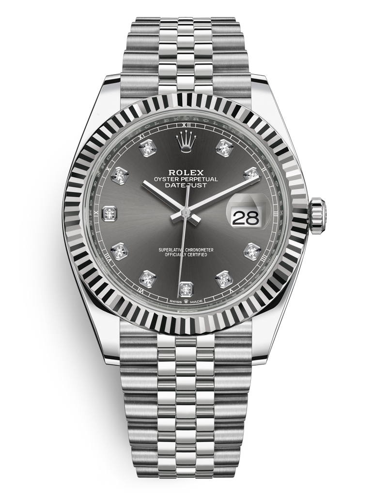 Rolex Datejust 41mm Stainless Steel 126334 Dark Rhodium Diamond Jubilee