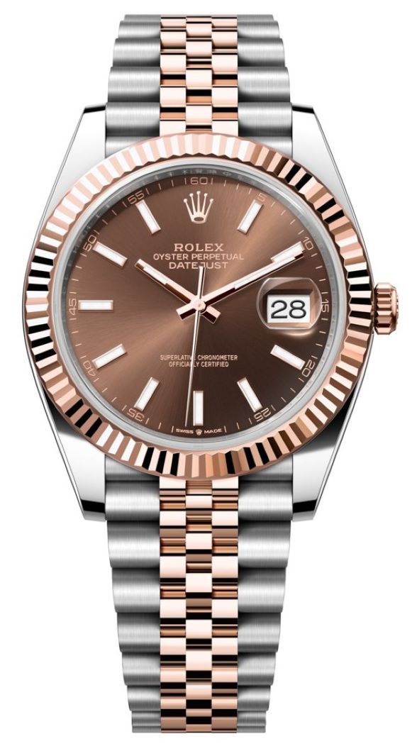 Datejust 41mm Steel and Everose Gold 126331 Chocolate Index Jubilee