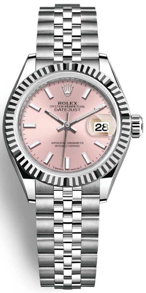 Lady Datejust 28mm Stainless Steel 279174 Pink Index Jubilee