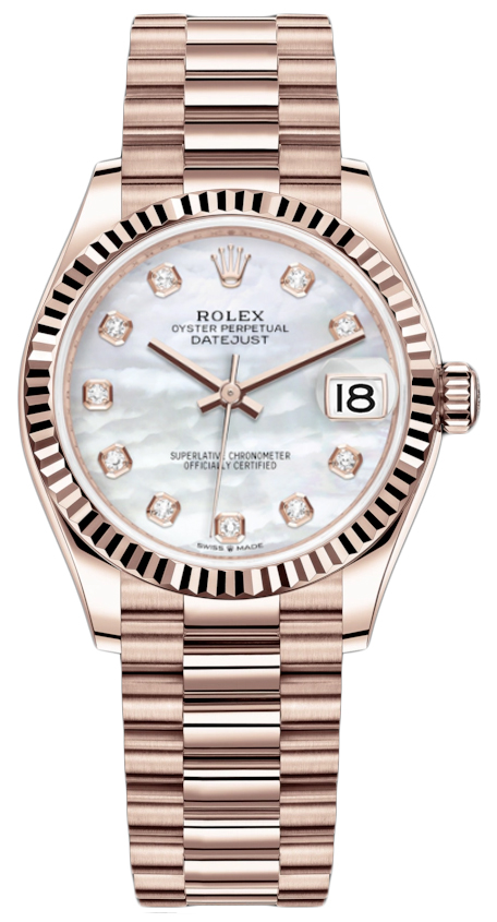 Datejust 31mm Everose Gold 278275 MOP Diamond President