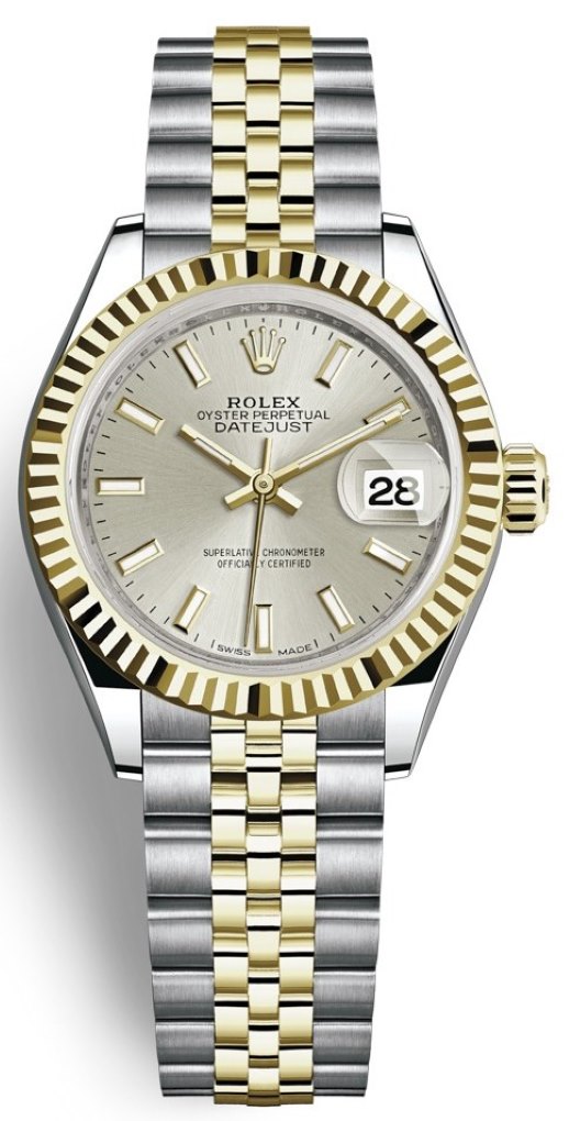 Lady Datejust 28mm Stainless Steel and Yellow Gold 279173 Silver Index Jubilee
