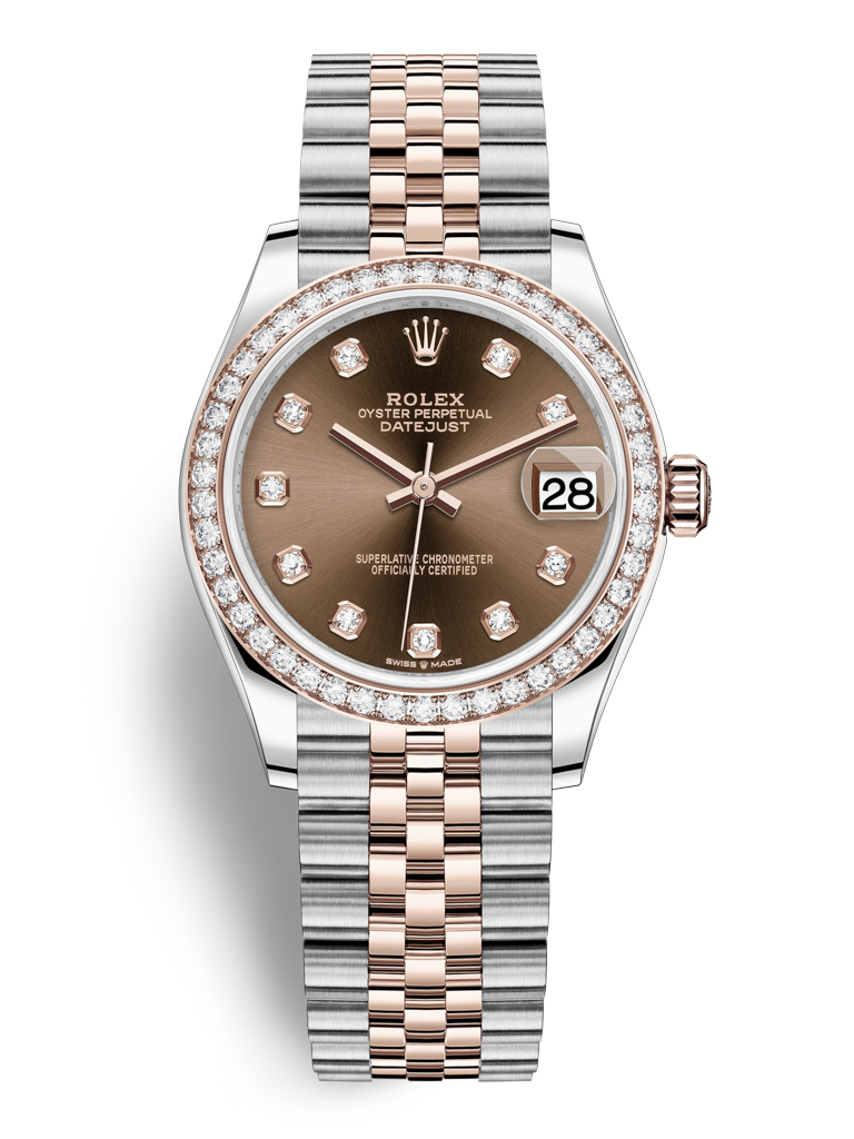 Rolex Datejust 31mm Stainless Steel and Rose Gold 278381RBR Chocolate Diamond Jubilee