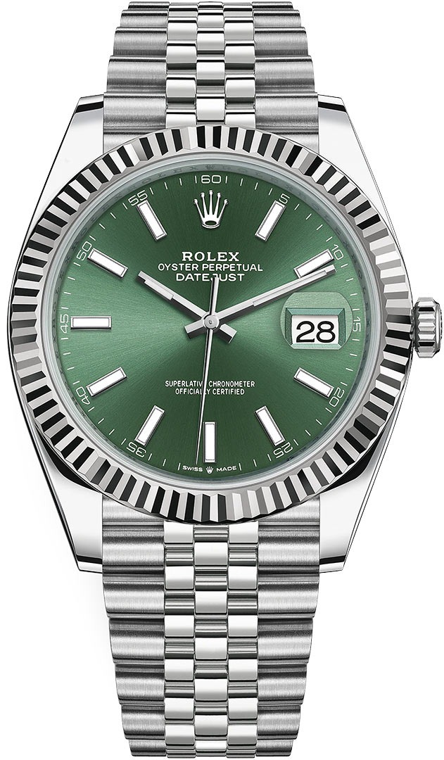 Datejust 41mm Stainless Steel 126334 Mint Green Jubilee