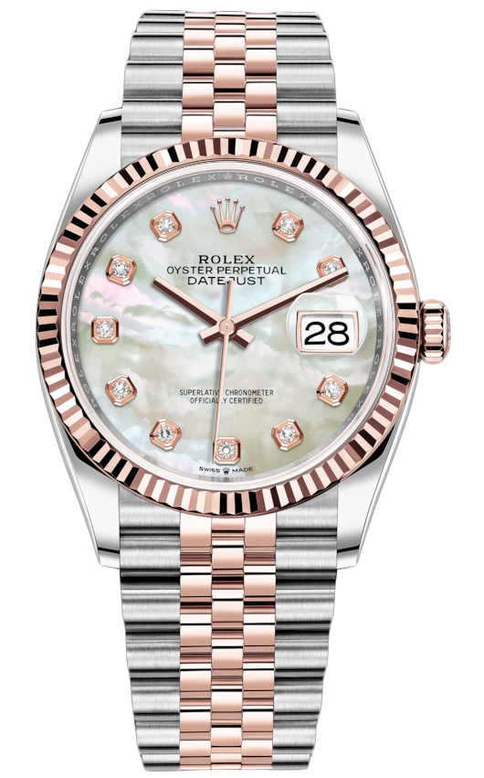 Datejust 36mm Stainless Steel and Rose Gold 126231 MOP Diamond Jubilee