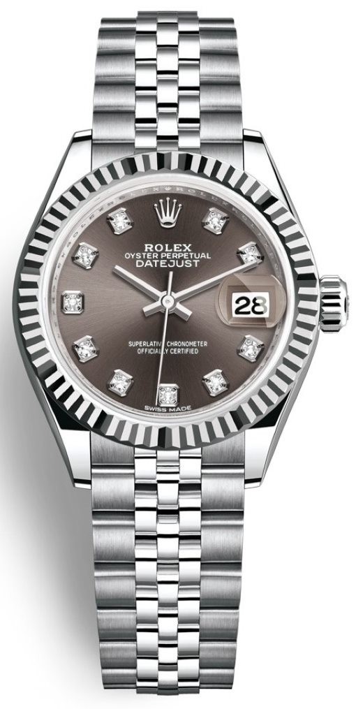 Lady Datejust 28mm Stainless Steel 279174 Dark Grey Diamond Jubilee