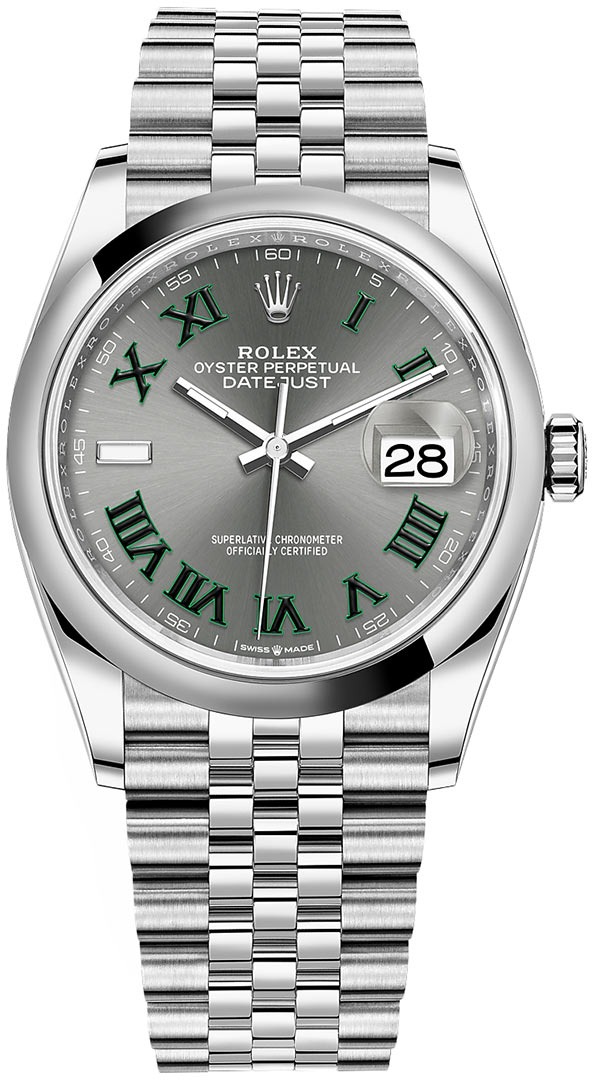 Datejust 36mm Stainless Steel 126200 Slate Roman Jubilee Wimbledon