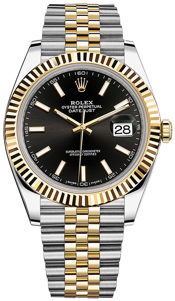Datejust 41mm Steel and Yellow Gold 126333 Black Index Jubilee