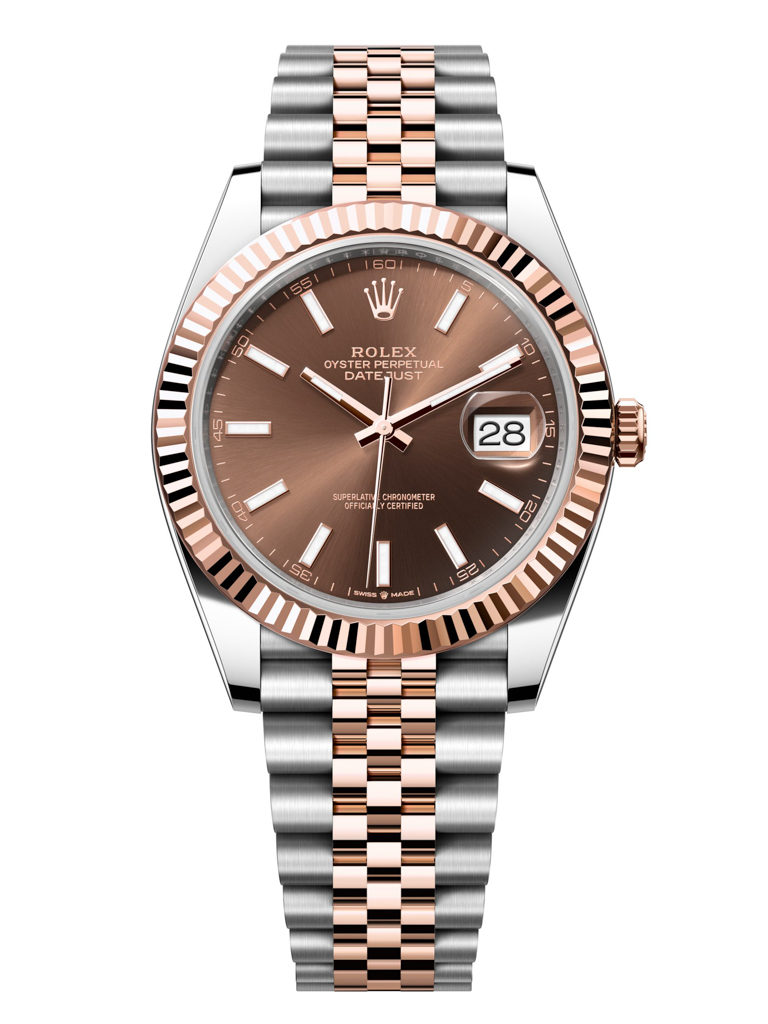 Rolex Datejust 41mm Steel and Everose Gold 126331 Chocolate Index Jubilee