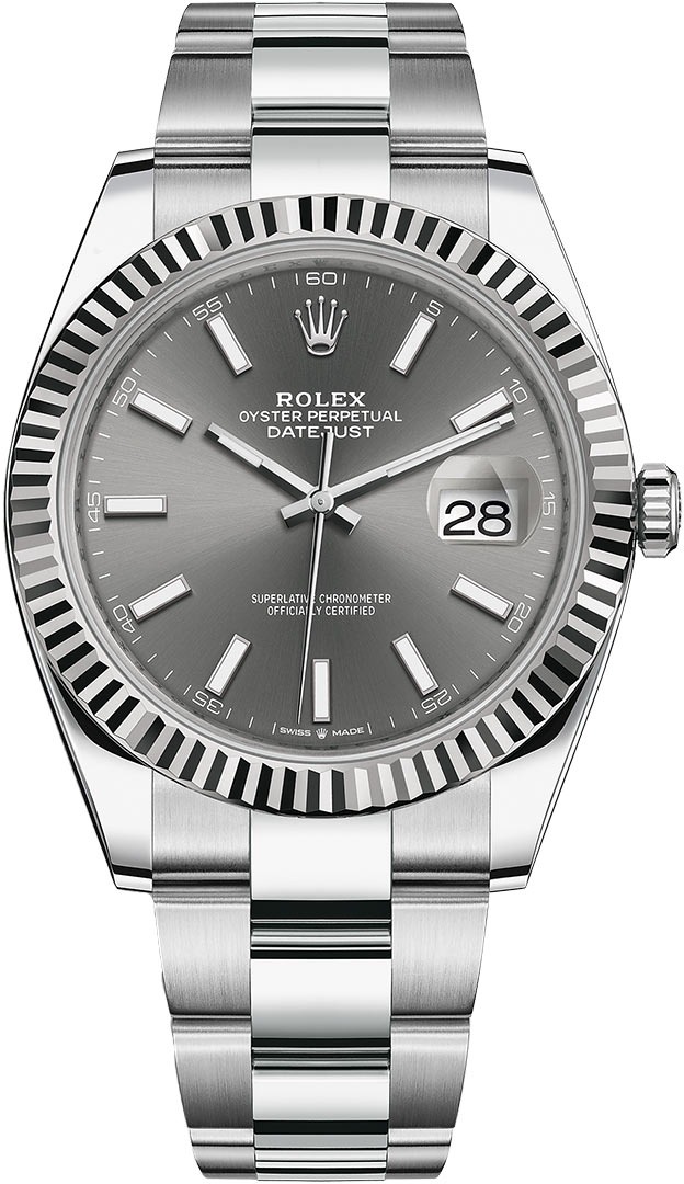 Datejust 41mm Stainless Steel 126334 Dark Rhodium Index Oyster