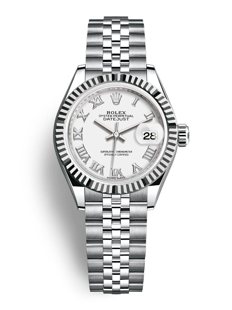 Rolex Lady Datejust 28mm Stainless Steel 279174 White Roman Jubilee
