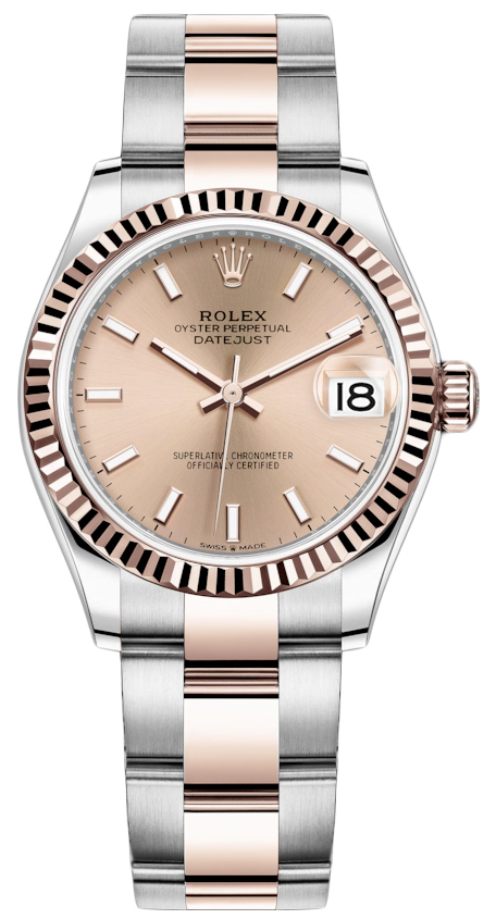 Datejust 31mm Stainless Steel and Rose Gold 278271 Rose Index Oyster