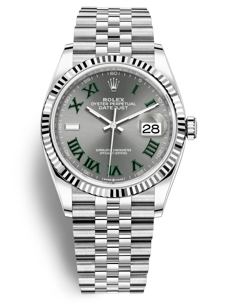Rolex Datejust 36mm Stainless Steel 126234 Slate Roman Jubilee Wimbledon
