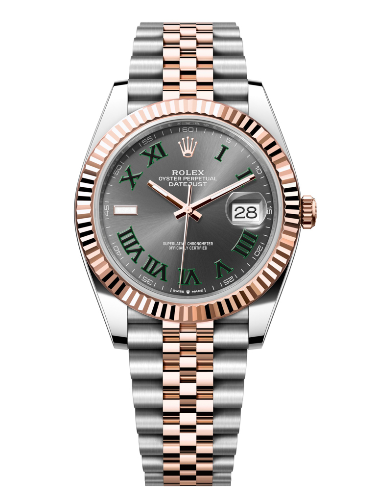 Rolex Datejust 41mm Steel and Everose Gold 126331 Slate Roman Jubilee Wimbledon