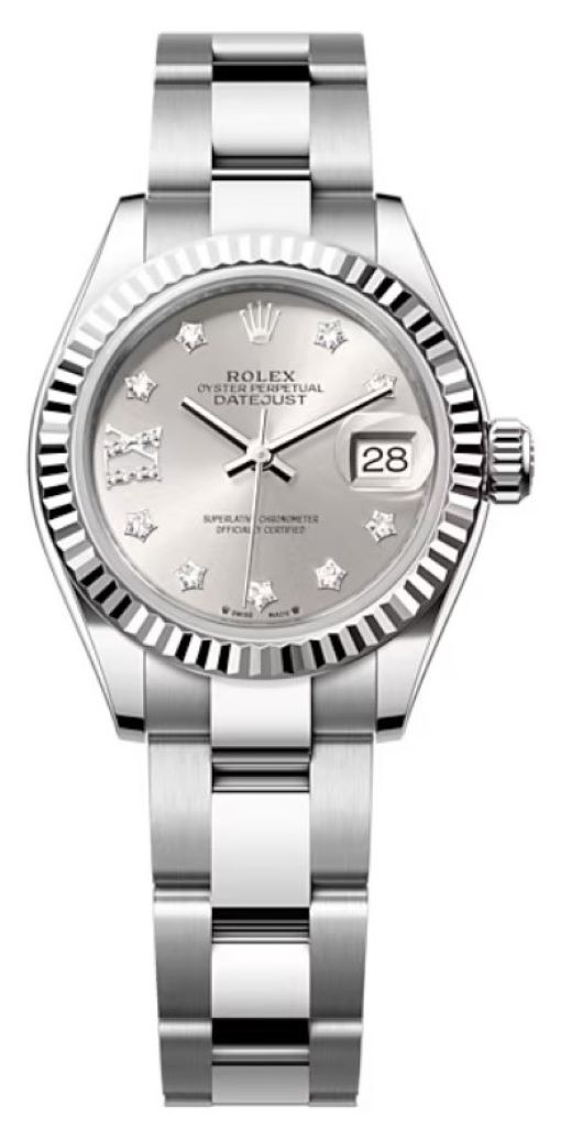 Lady Datejust 28mm Stainless Steel 279174 Silver 17 Diamond Oyster