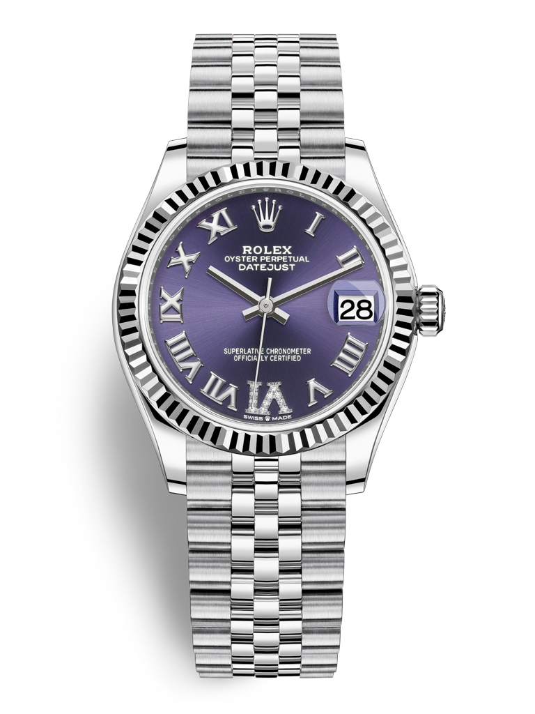 Rolex Datejust 31mm Stainless Steel 278274 Aubergine VI Jubilee