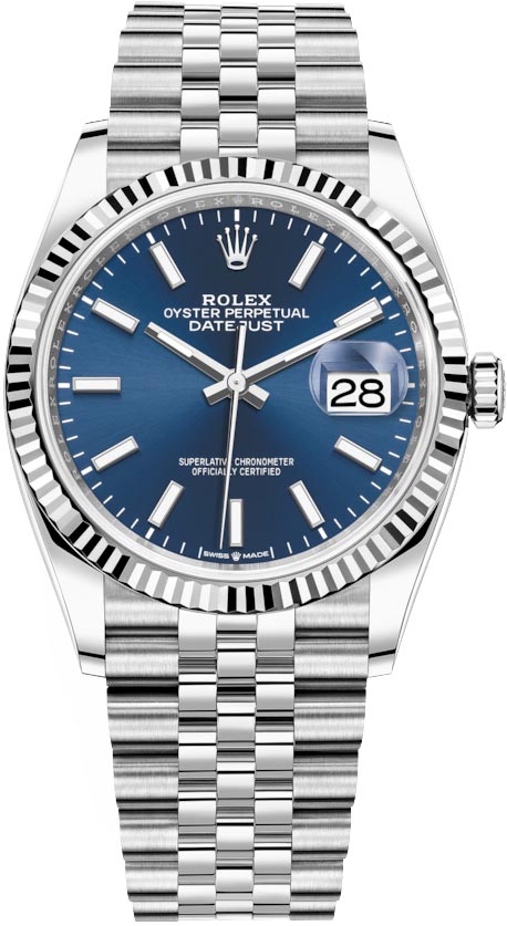 Datejust 36mm Stainless Steel 126234 Blue Index Jubilee
