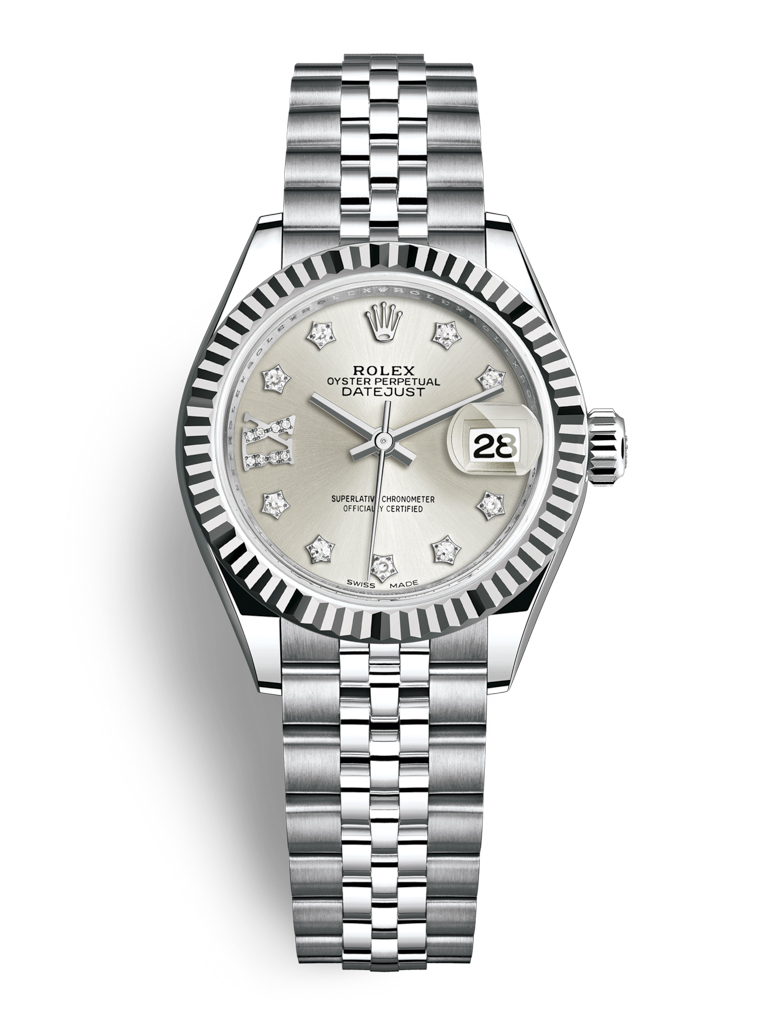Rolex Lady Datejust 28mm Stainless Steel 279174 Silver 17 Diamond Jubilee