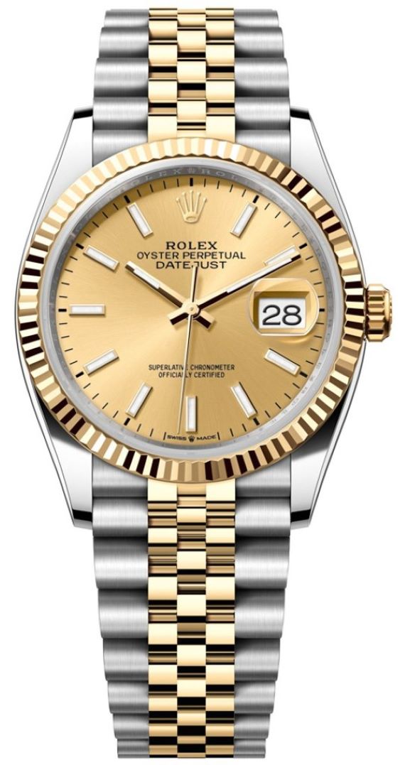 Datejust 41mm Steel and Yellow Gold 126333 Champagne Index Jubilee