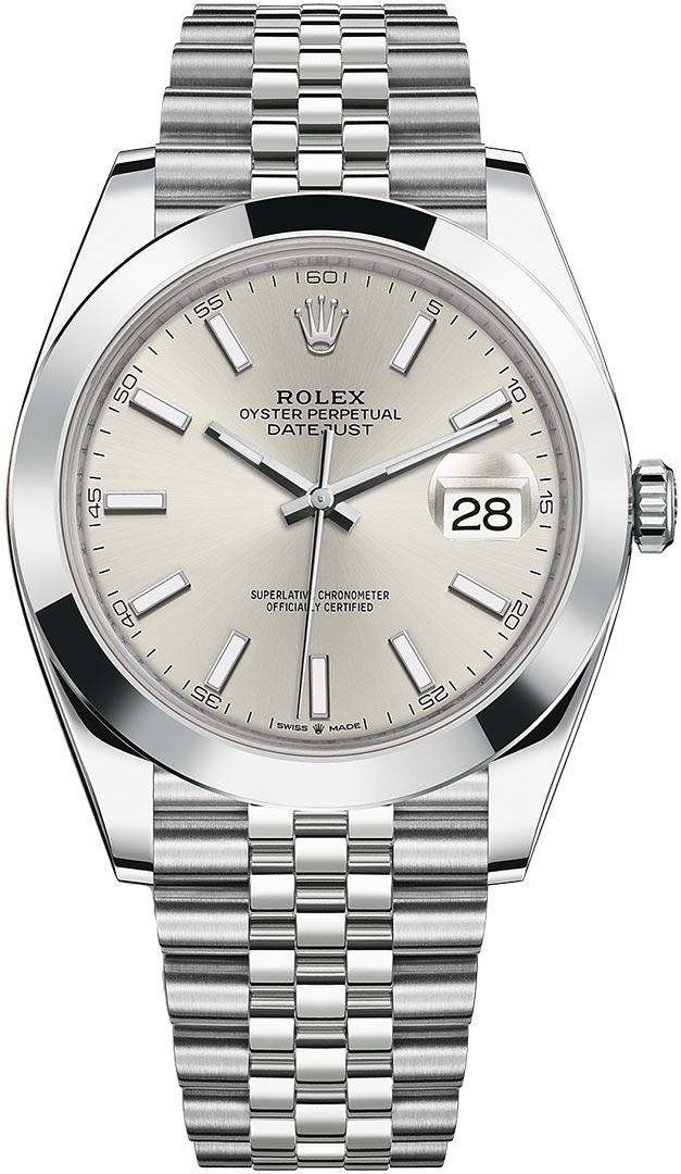 Datejust 41mm Stainless Steel 126300 Silver Index Jubilee