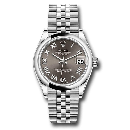 Datejust 31mm Stainless Steel 278240 Dark Grey Roman Jubilee