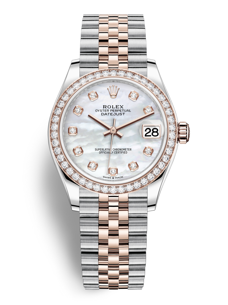 Rolex Datejust 31mm Stainless Steel and Rose Gold 278381RBR MOP Diamond Jubilee