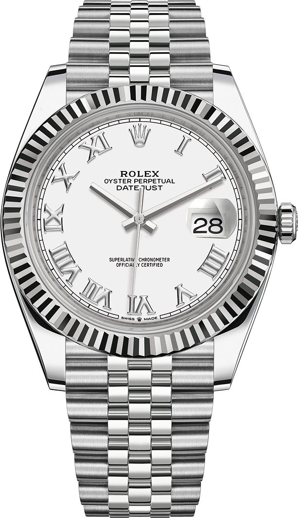 Datejust 41mm Stainless Steel 126334 White Roman Jubilee