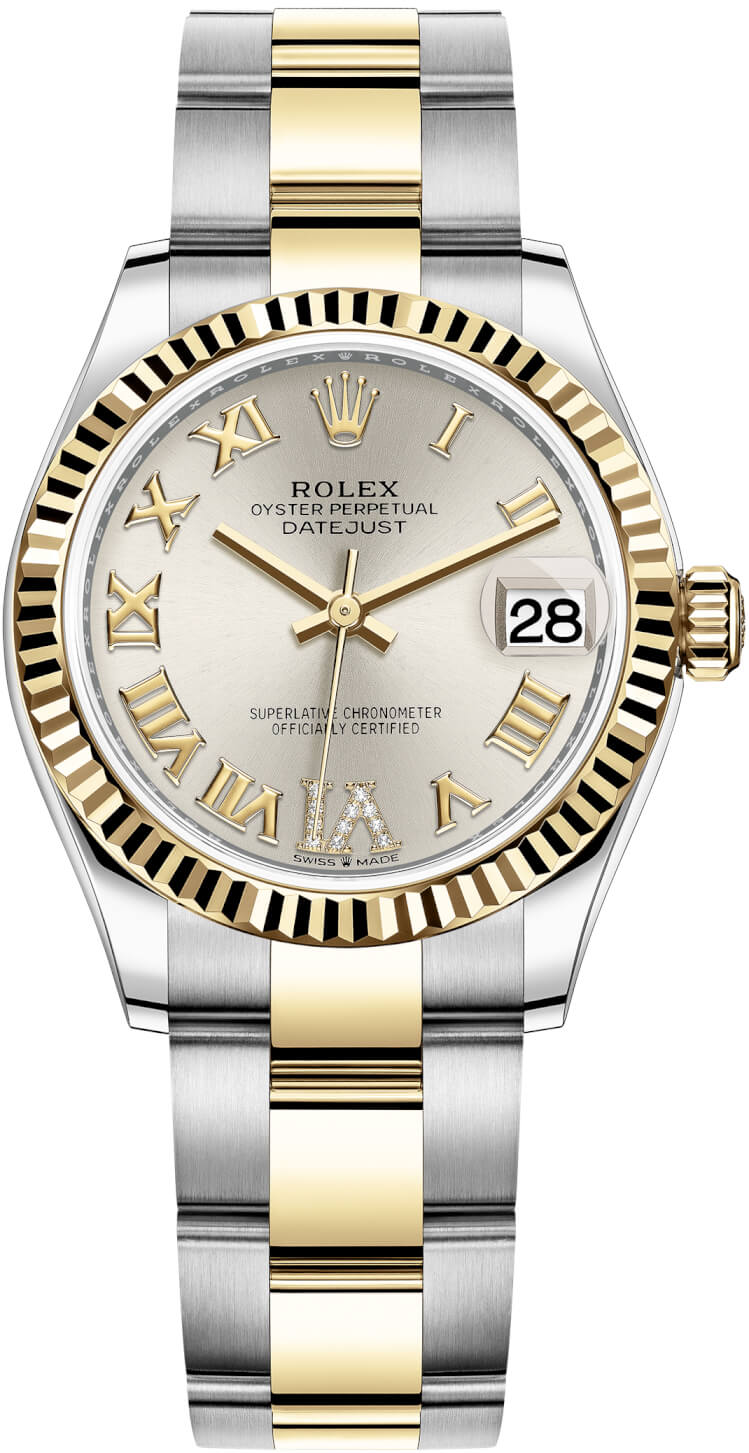 Datejust 31mm Stainless Steel and Yellow Gold 278273 Silver VI Roman Oyster
