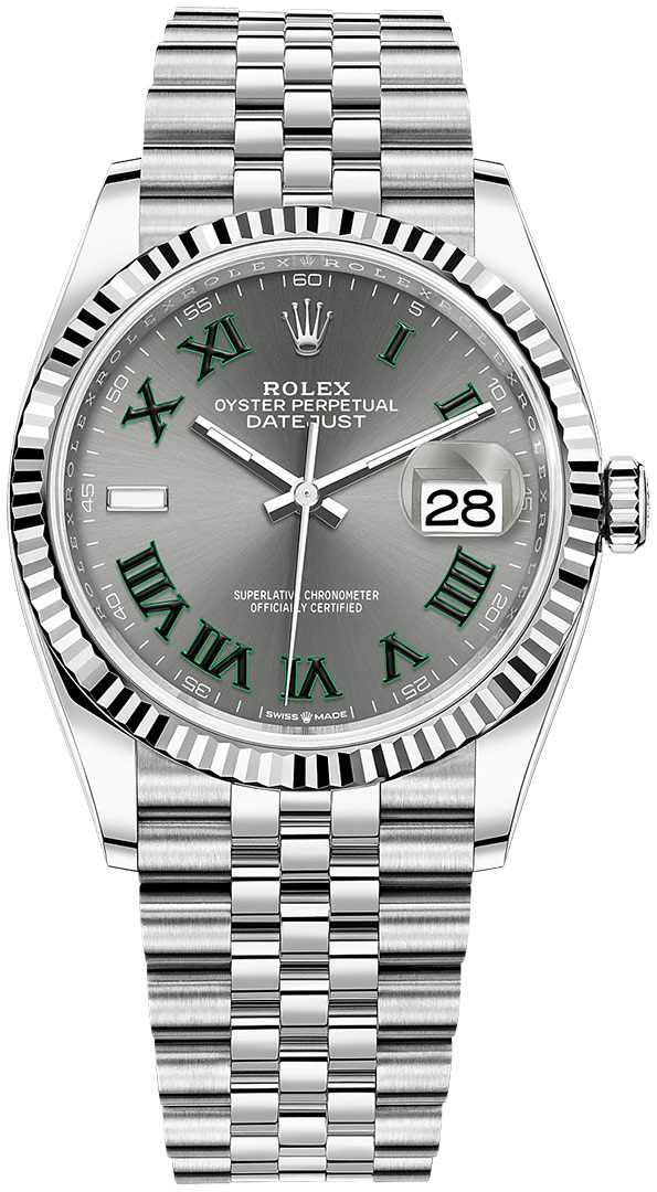 Datejust 36mm Stainless Steel 126234 Slate Roman Jubilee Wimbledon