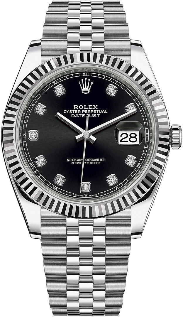 Datejust 41mm Stainless Steel 126334 Black Diamond Jubilee