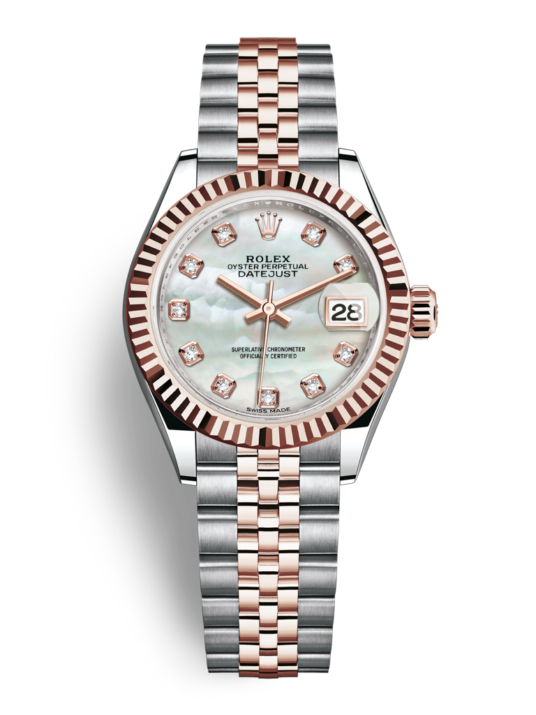 Rolex Lady Datejust 28mm Stainless Steel and Everose Gold 279171 MOP Diamond Jubilee