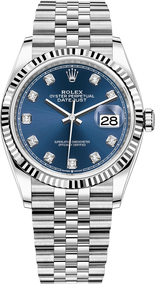 Datejust 36mm Stainless Steel 126234 Blue Diamond Jubilee