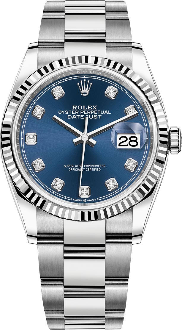 Datejust 36mm Stainless Steel 126234 Blue Diamond Oyster