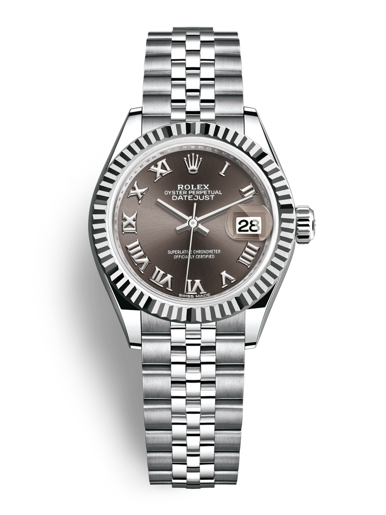 Rolex Lady Datejust 28mm Stainless Steel 279174 Dark Grey Roman Jubilee