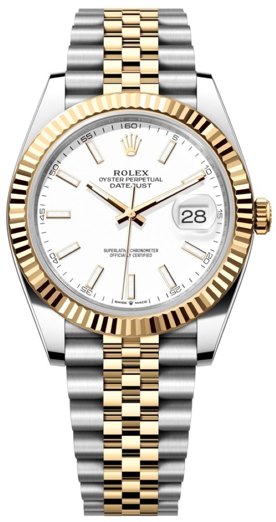 Datejust 41mm Steel and Yellow Gold 126333 White Index Jubilee