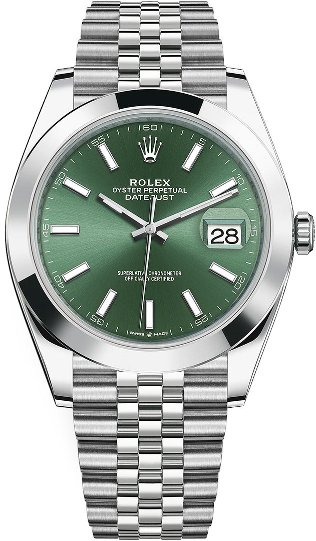 Datejust 41mm Stainless Steel  126300 Mint Green Jubilee