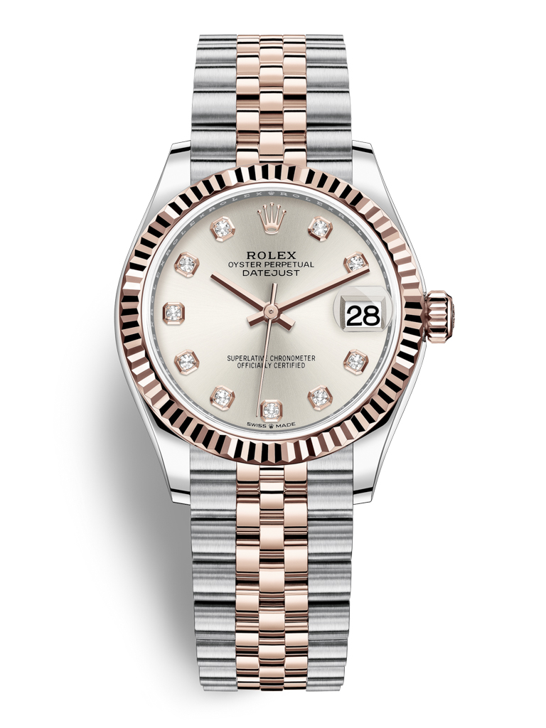 Rolex Datejust 31mm Stainless Steel and Rose Gold 278271 Silver Diamond Jubilee