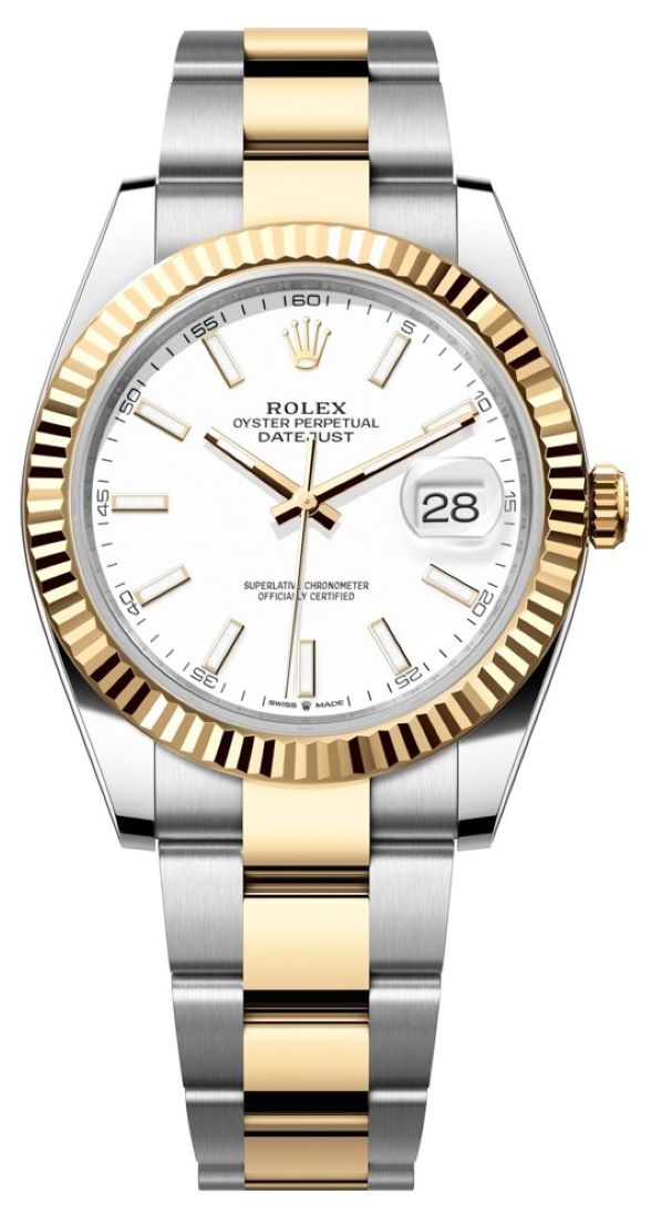 Datejust 41mm Steel and Yellow Gold 126333 White Index Oyster