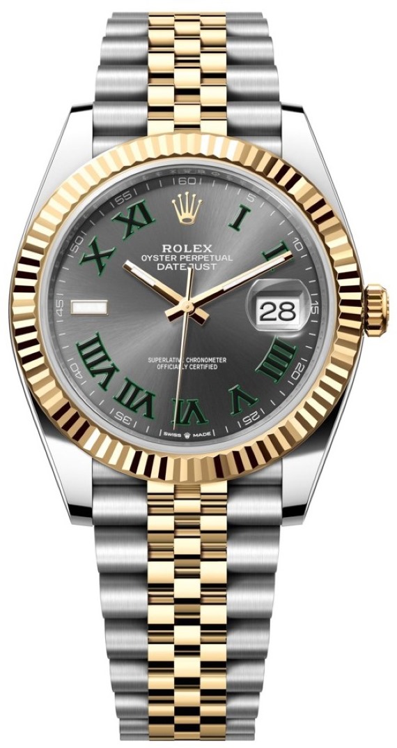 Datejust 41mm Steel and Yellow Gold 126333 Slate Roman Jubilee Wimbledon