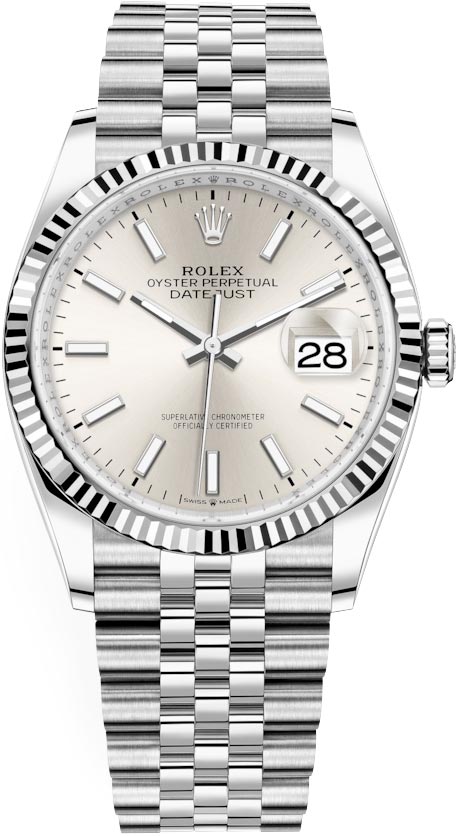 Datejust 36mm Stainless Steel 126234 Silver Index Jubilee