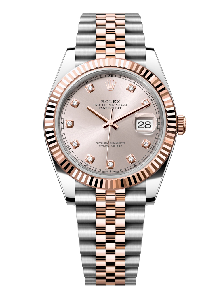 Rolex Datejust 41mm Steel and Everose Gold 126331 Sundust Diamond Jubilee