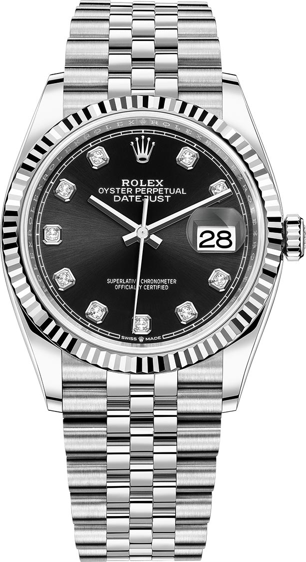 Rolex Datejust 36mm Stainless Steel 126234 Black Diamond Jubilee