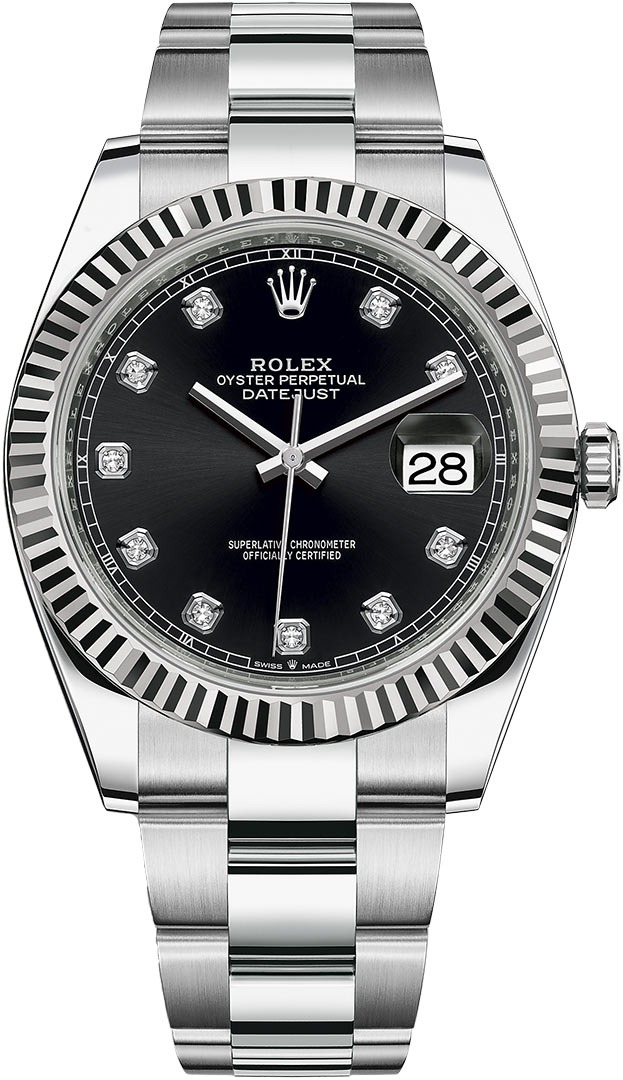 Datejust 41mm Stainless Steel 126334 Black Diamond Oyster