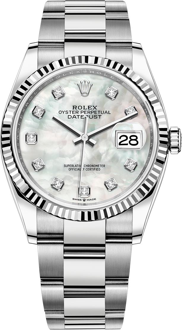 Datejust 36mm Stainless Steel 126234 White MOP Diamond Oyster