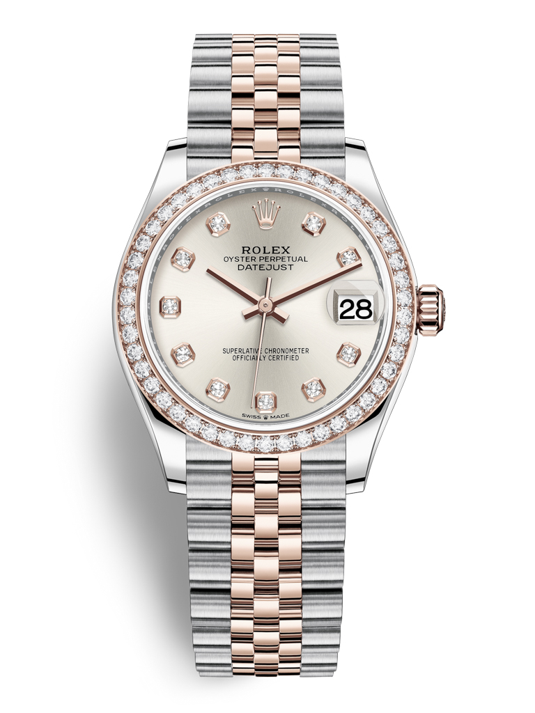 Rolex Datejust 31mm Stainless Steel and Rose Gold 278381RBR Silver Diamond Jubilee